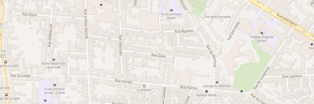 Plan du 33 Rue Daire à Amiens