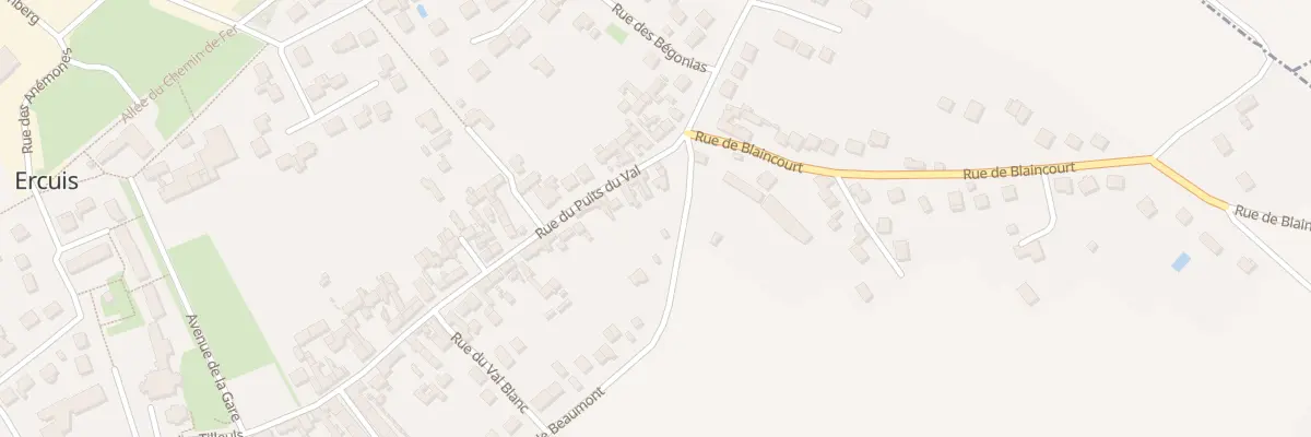 Plan du 266 Rue du Puits du Val à Ercuis