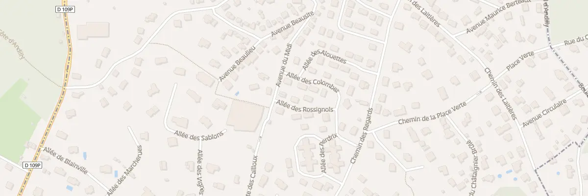 Plan du 5 All des Alouettes à Soisy-sous-Montmorency