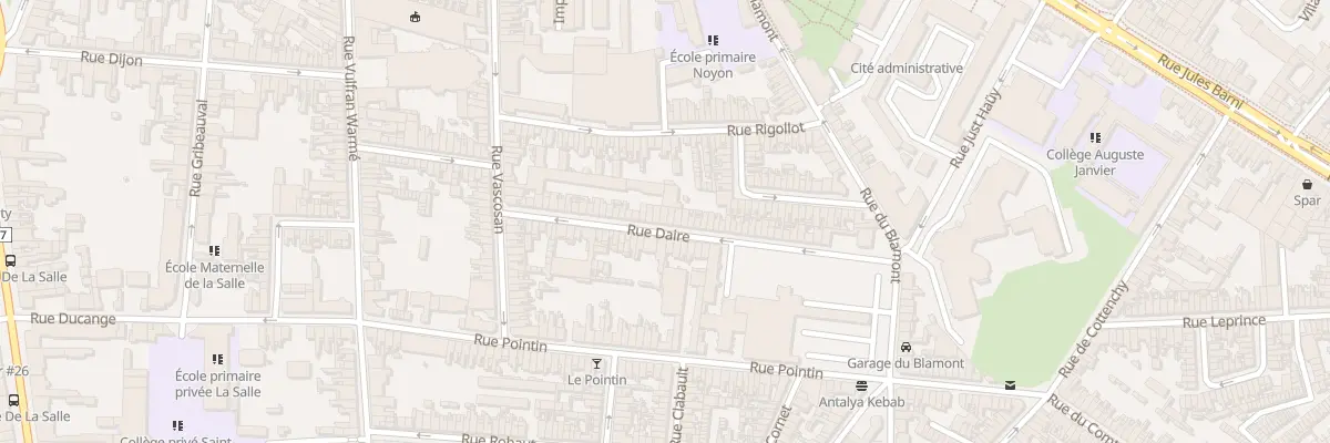 Plan du 37 Rue Daire à Amiens