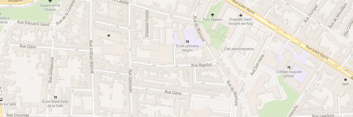 Plan du 5 Rue Rigollot à Amiens