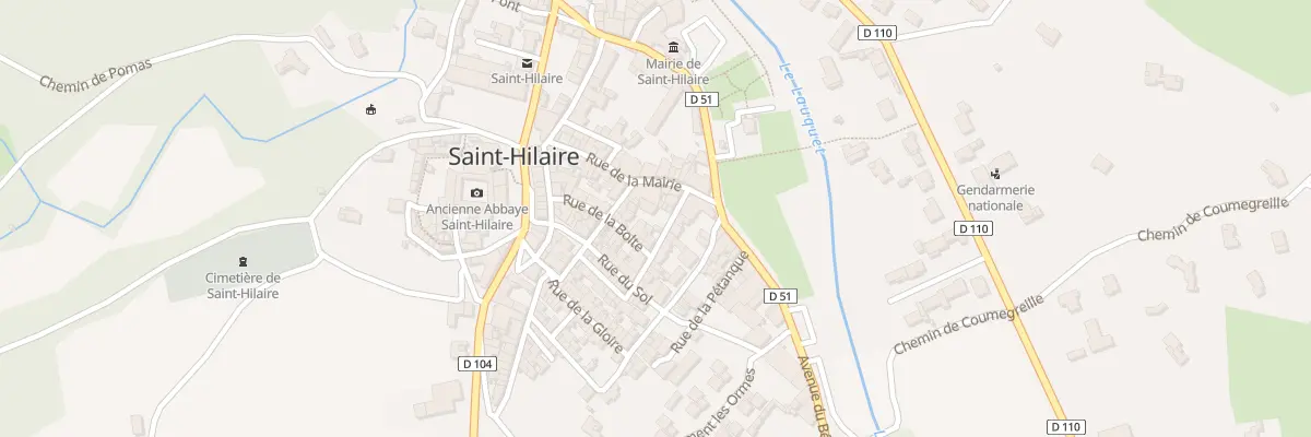 Plan du 2T Rue Droite à Saint-Hilaire
