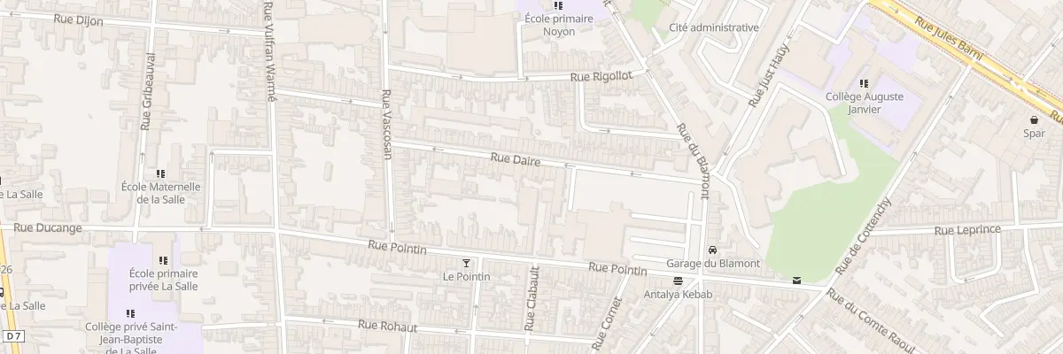 Plan du 42 Rue Daire à Amiens