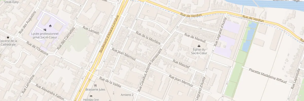 Plan du 77 Rue Claudius Serrassaint à Amiens