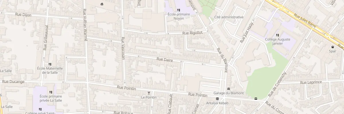 Plan du 43 Rue Daire à Amiens