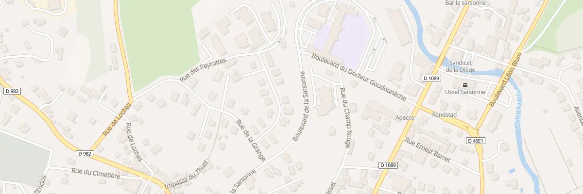 Plan du 12 Rue du Champ des Oiseaux à Ussel