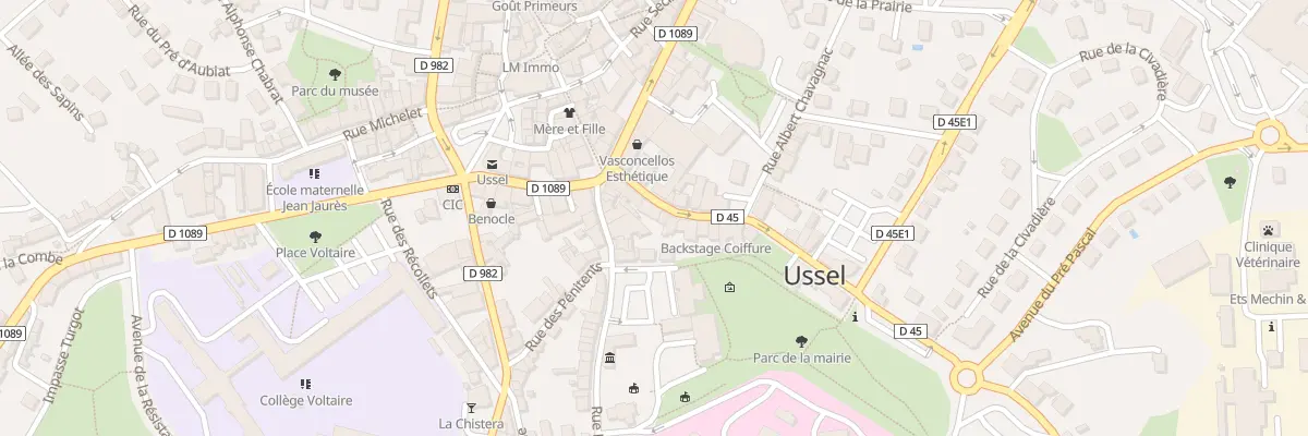 Plan du 8 Av Marmontel à Ussel