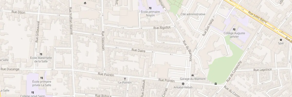 Plan du 45 Rue Daire à Amiens