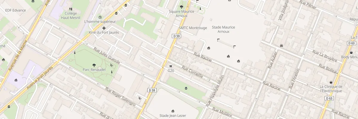 Plan du 22 Rue Corneille à Montrouge