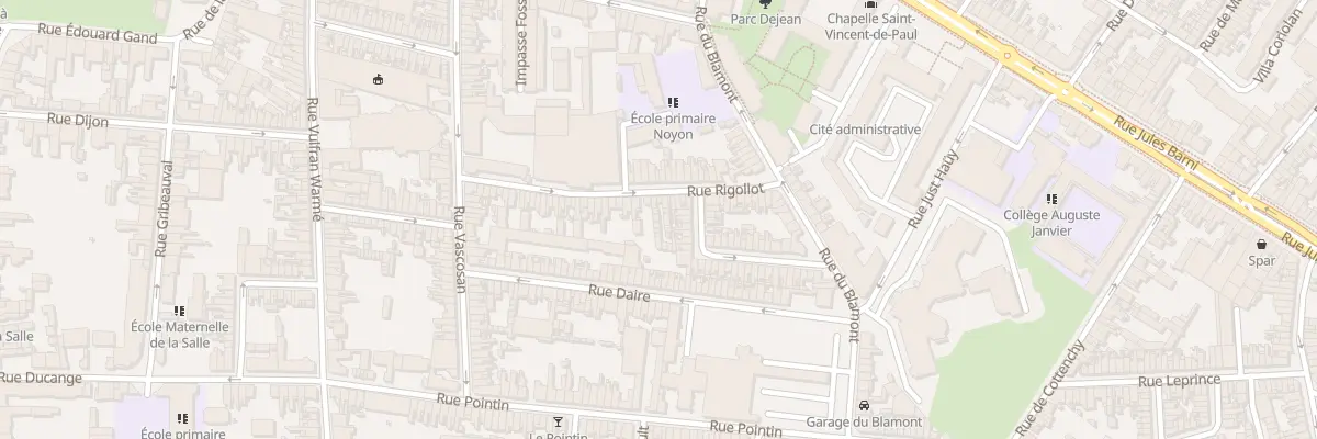 Plan du 60 Rue Rigollot à Amiens