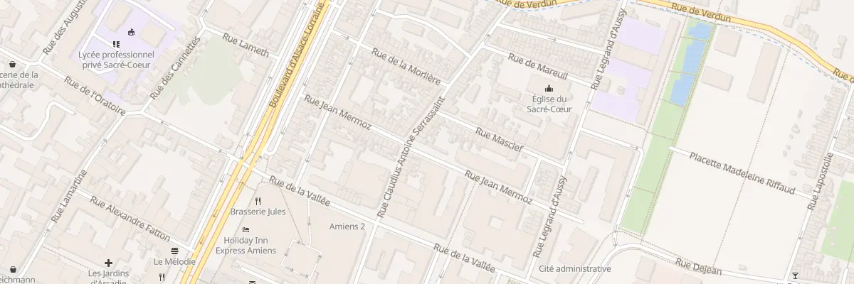 Plan du 62 Rue Claudius Serrassaint à Amiens