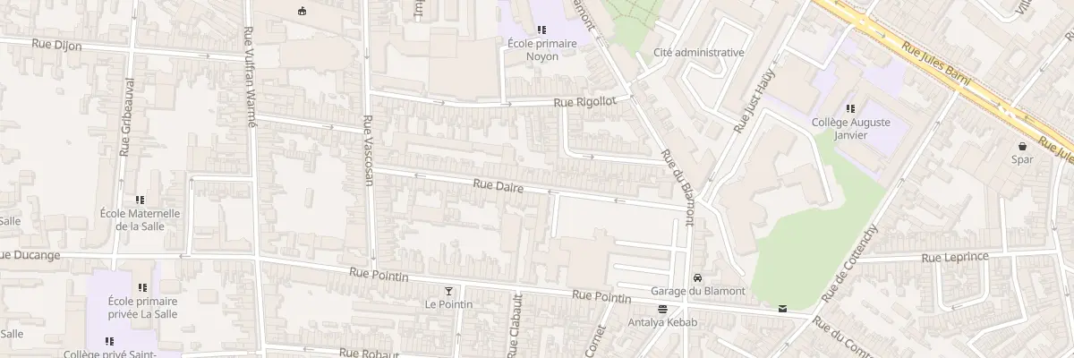 Plan du 49 Rue Daire à Amiens