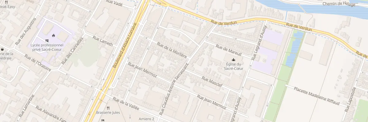 Plan du 85 Rue Claudius Serrassaint à Amiens