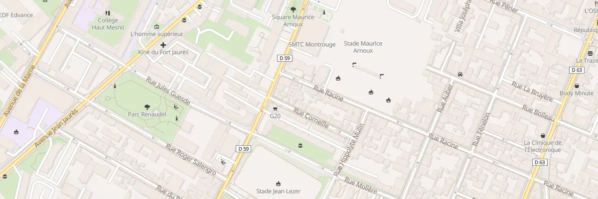 Plan du 18 Rue Corneille à Montrouge