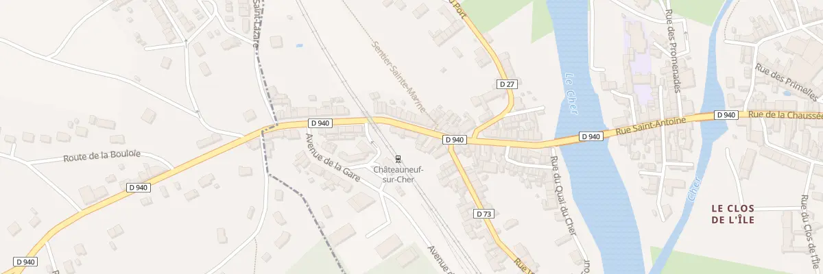 Plan du 28 Rue de Mouzaine à Châteauneuf-sur-Cher