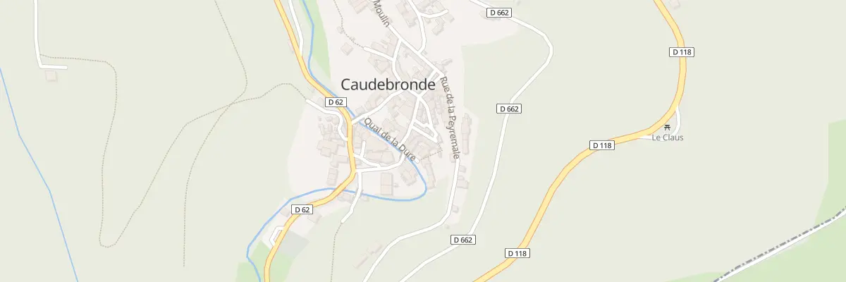 Plan du 48 Le Village à Caudebronde