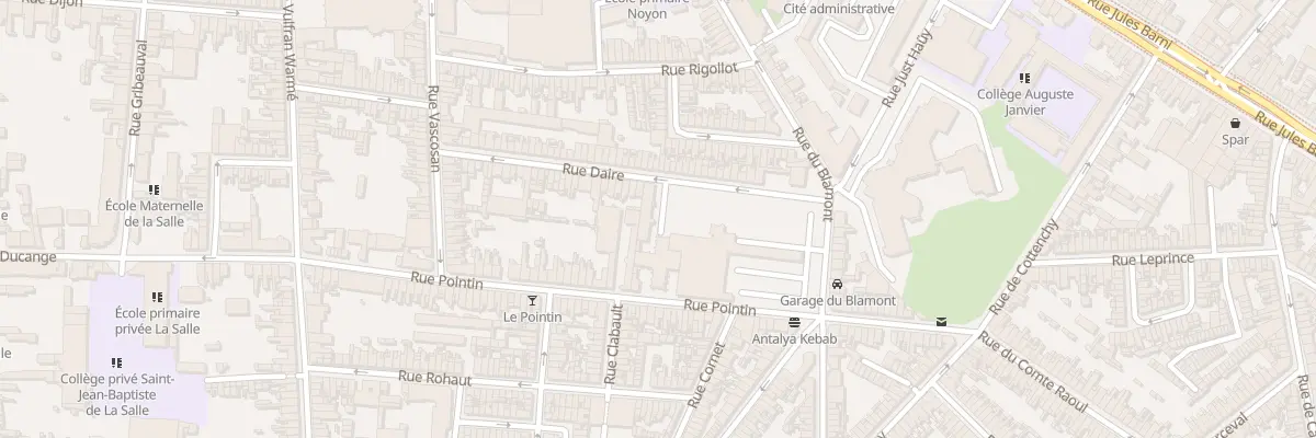 Plan du 50B Rue Daire à Amiens