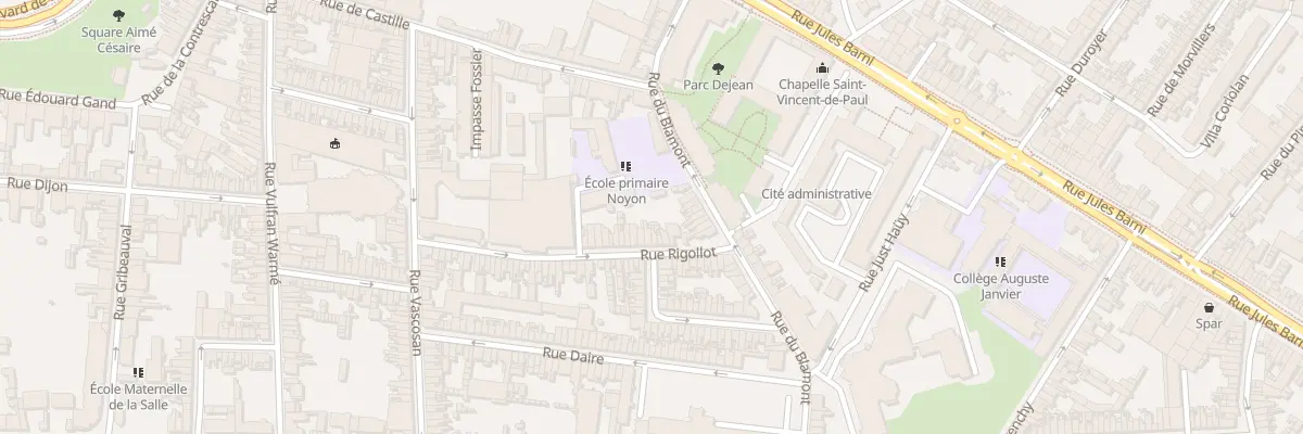 Plan du 21 Rue Rigollot à Amiens
