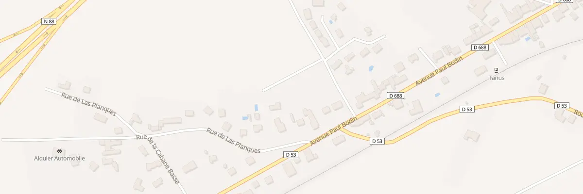 Plan du 1 Rue de Las Planques à Tanus