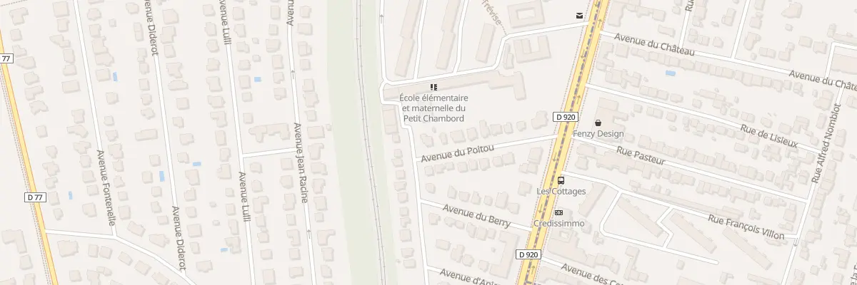 Plan du 1 Av de Poitou à Sceaux
