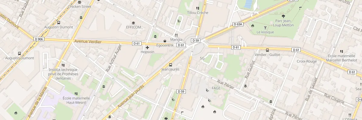 Plan du 77 Av Jean Jaurès à Montrouge