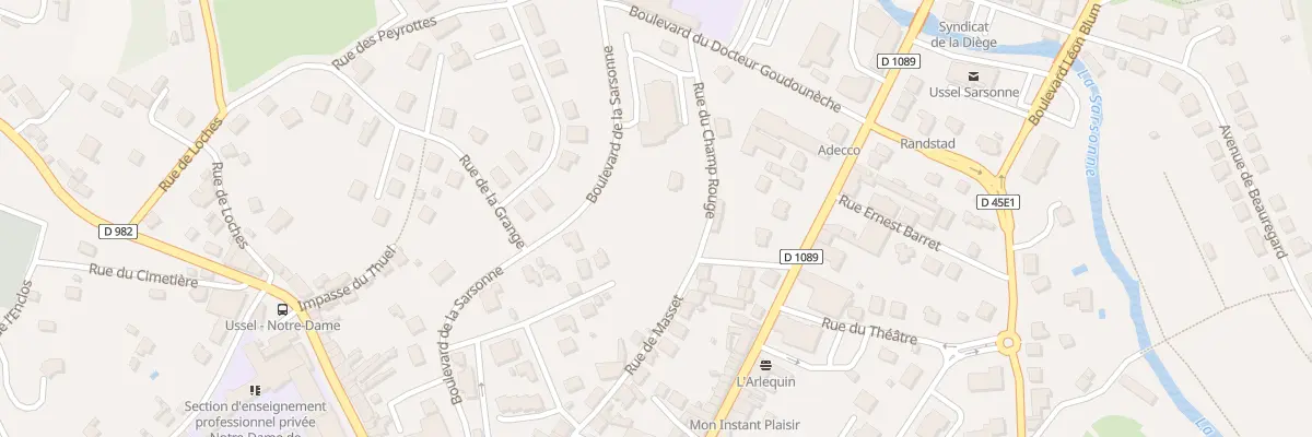 Plan du 6 Rue du Champ Rouge à Ussel