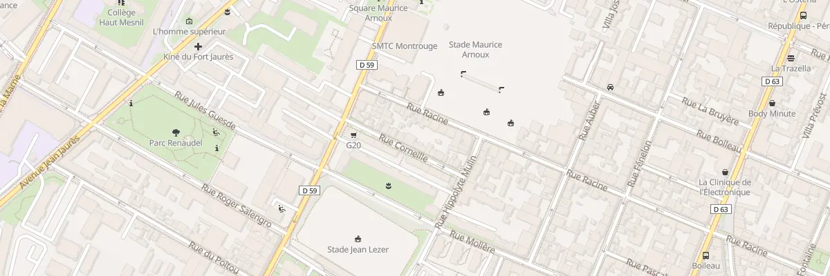 Plan du 12 Rue Corneille à Montrouge