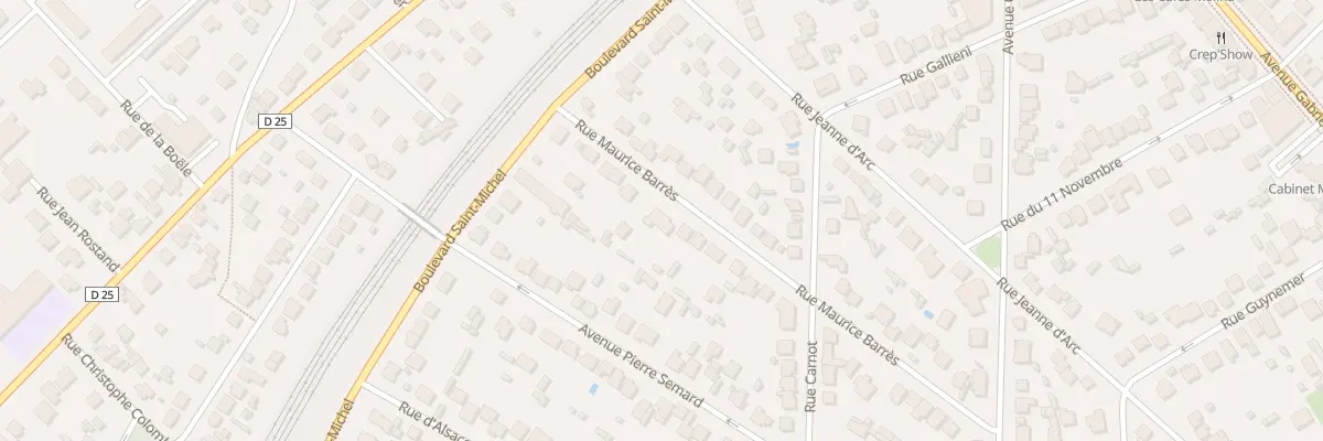 Plan du 14 Rue Maurice Barres à Sainte-Geneviève-des-Bois