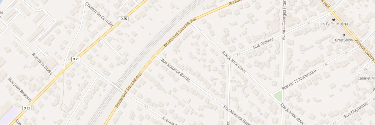Plan du 7 Rue Maurice Barres à Sainte-Geneviève-des-Bois
