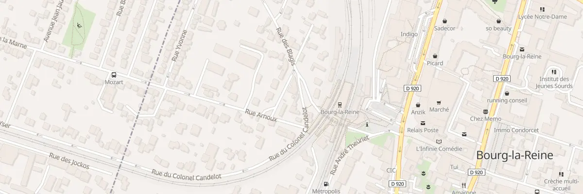 Plan du 2 Rue du Colonel Candelot à Bourg-la-Reine