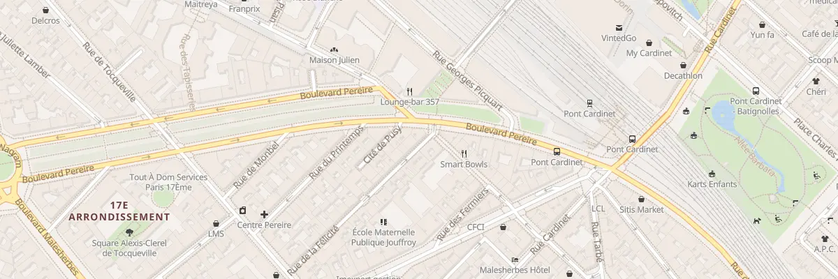 Plan du 21 Bd Pereire à Paris 17e Arrondissement