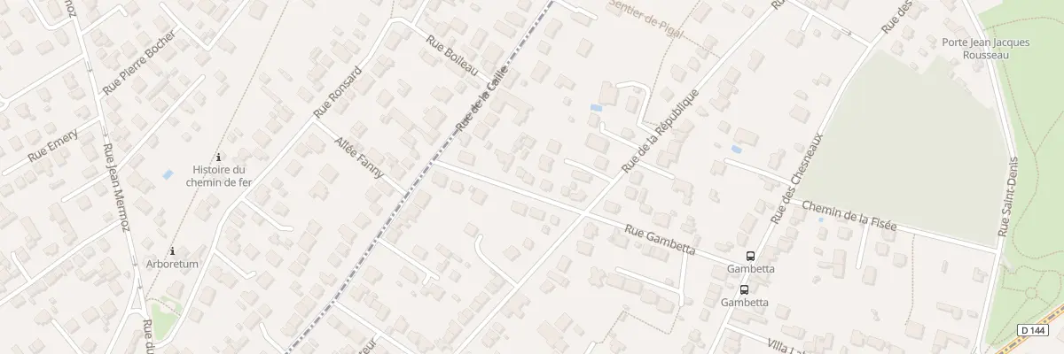 Plan du 16B Rue Gambetta à Montmorency