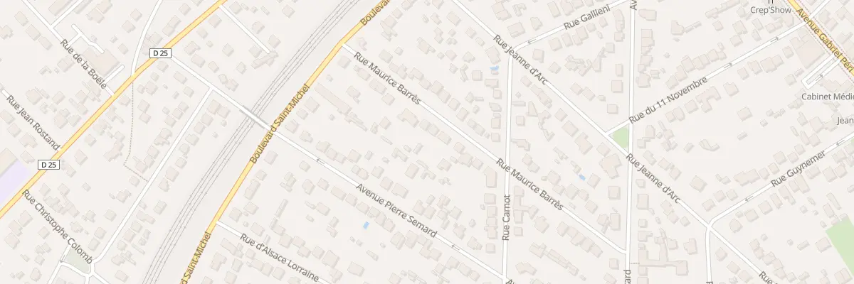Plan du 18 Rue Maurice Barres à Sainte-Geneviève-des-Bois