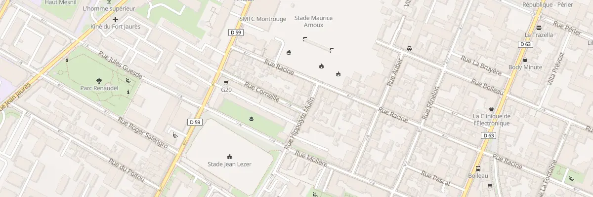 Plan du 4 Rue Corneille à Montrouge