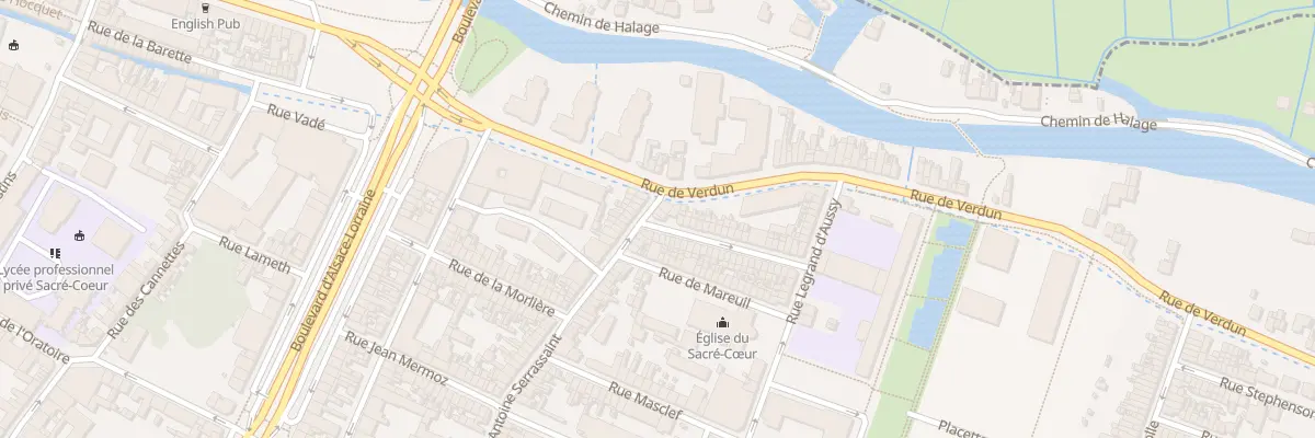 Plan du 1 Rue Cottrelle Maisant à Amiens