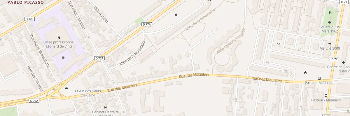 Plan du 57 Rue des Meuniers à Bagneux