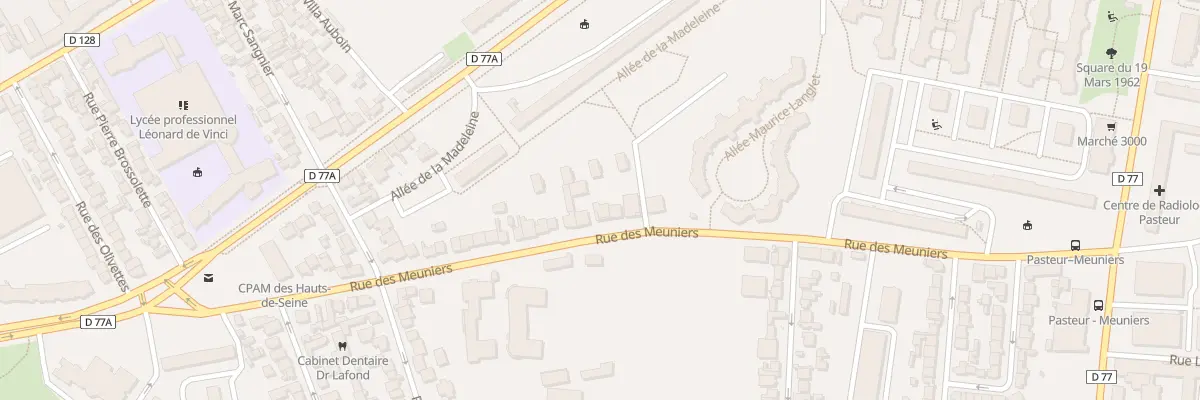 Plan du 51 Rue des Meuniers à Bagneux