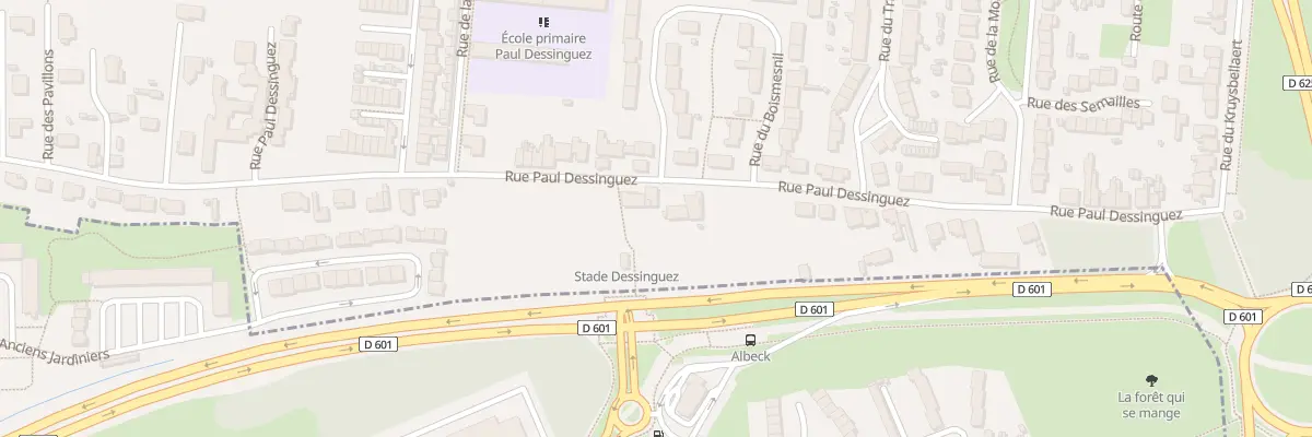 Plan du 395 Rue Paul Dessinguez à Dunkerque