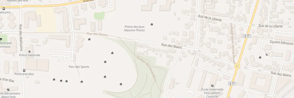 Plan du 74 Rue des Blains à Bagneux