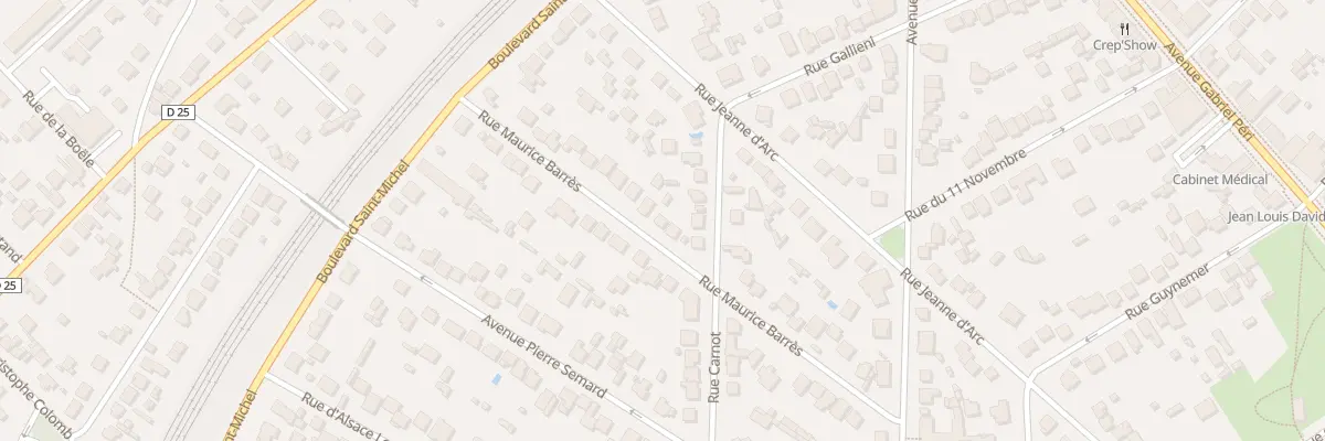 Plan du 21 Rue Maurice Barres à Sainte-Geneviève-des-Bois