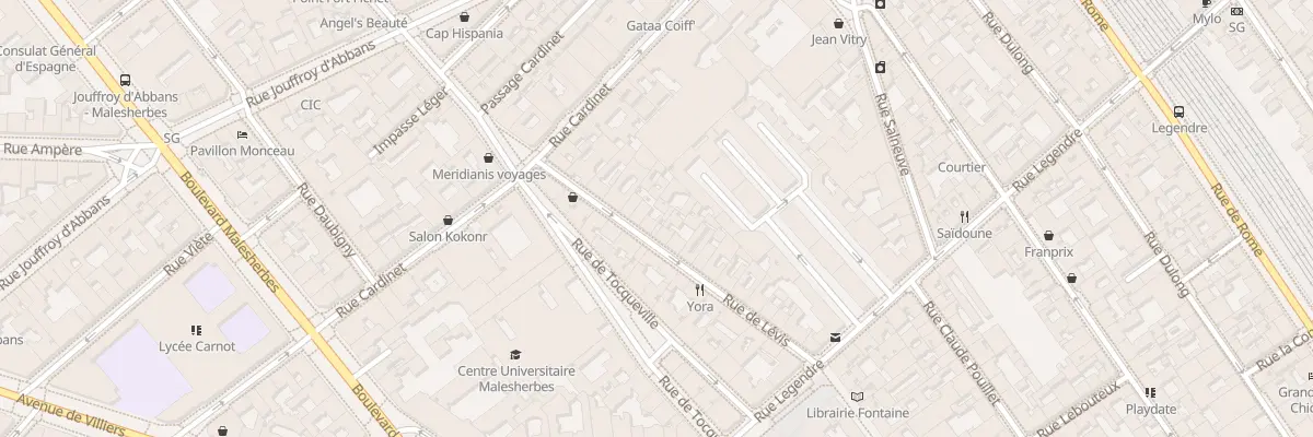 Plan du 86 Rue de Lévis à Paris 17e Arrondissement