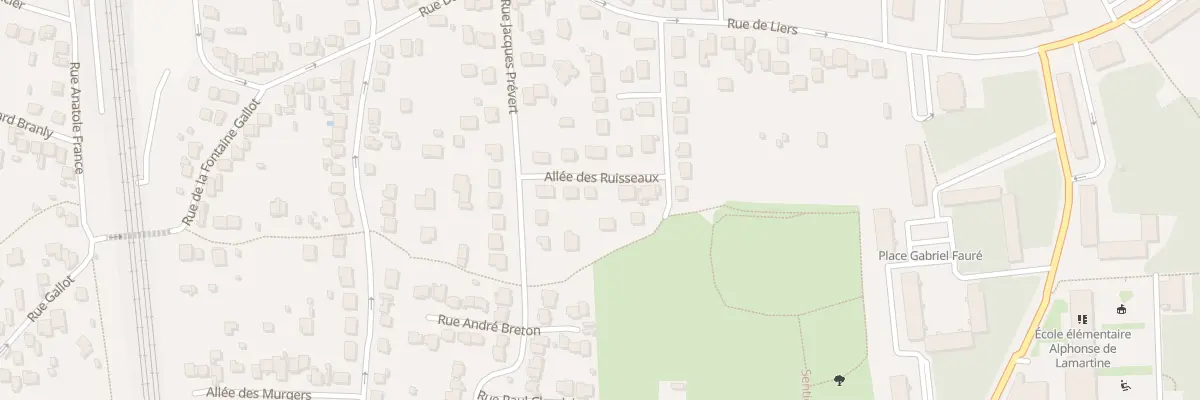 Plan du 5 All des Ruisseaux à Saint-Michel-sur-Orge