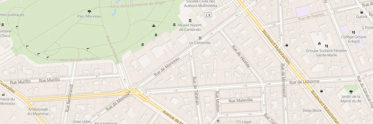 Plan du 58 Rue de Monceau à Paris 8e Arrondissement