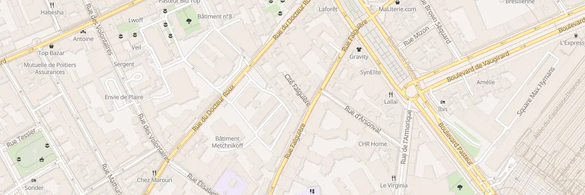 Plan du 5 Cité Falguière à Paris 15e Arrondissement
