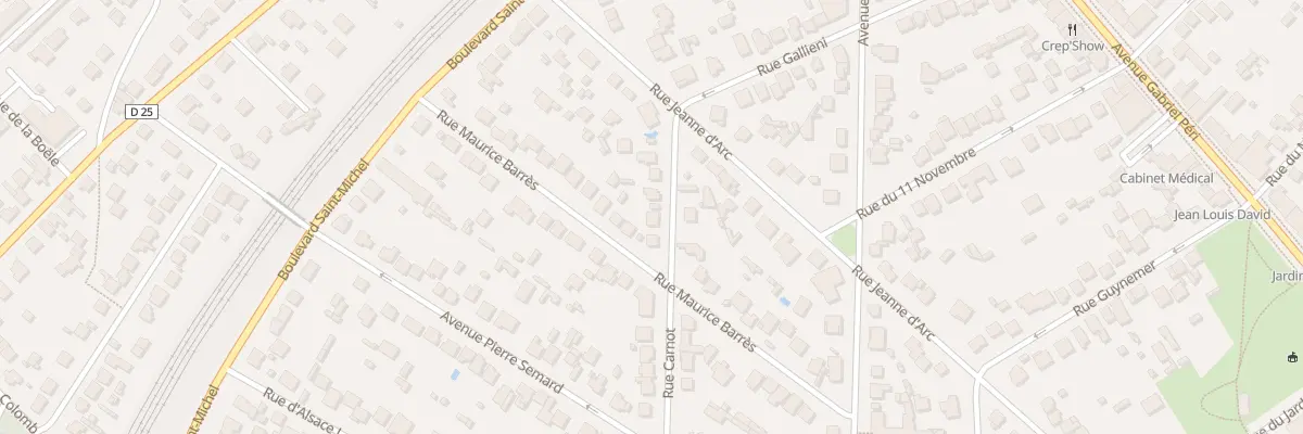 Plan du 12 Rue Carnot à Sainte-Geneviève-des-Bois