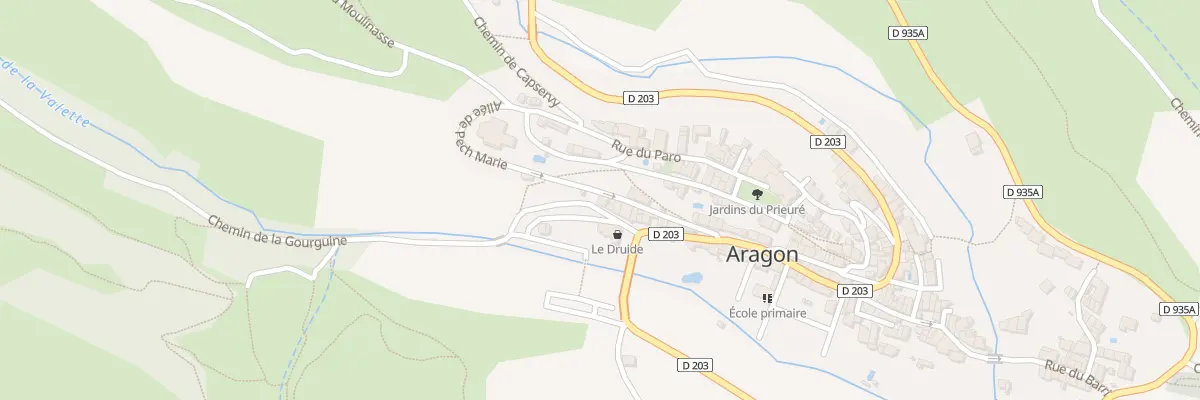 Plan du 110 Le Village à Aragon