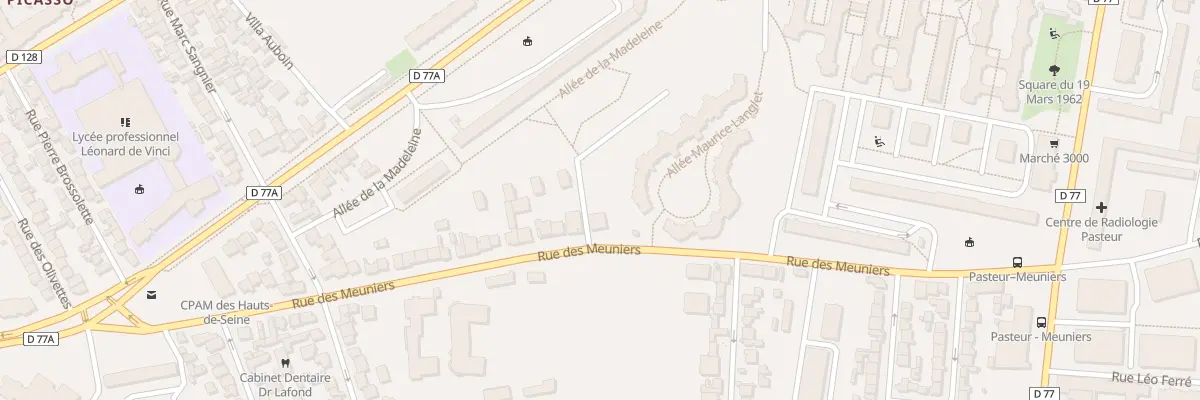 Plan du 59 Rue des Meuniers à Bagneux
