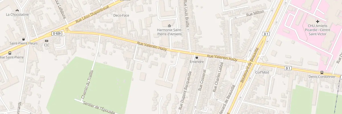 Plan du 122 Rue Valentin Haüy à Amiens