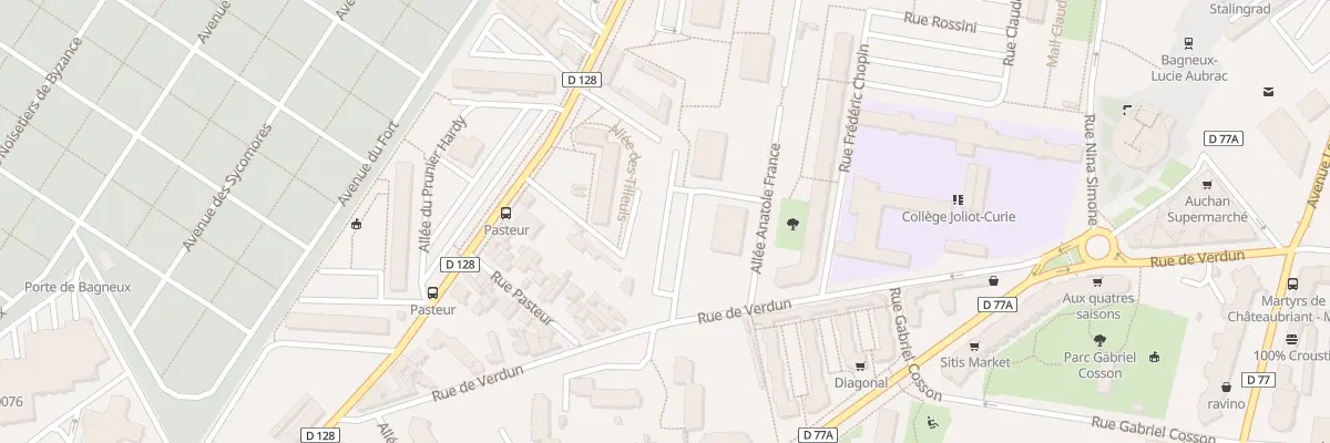 Plan du 4 All Anatole France à Bagneux