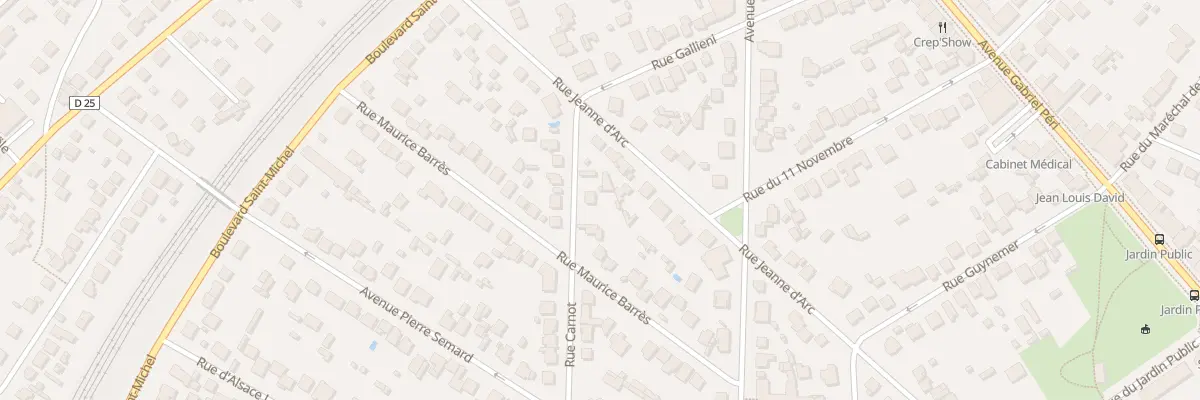 Plan du 5 Rue Carnot à Sainte-Geneviève-des-Bois